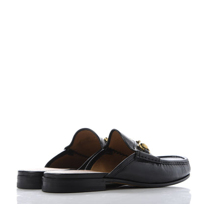 Gucci Goatskin Mens Horsebit Slippers 8 Black 4 of 10