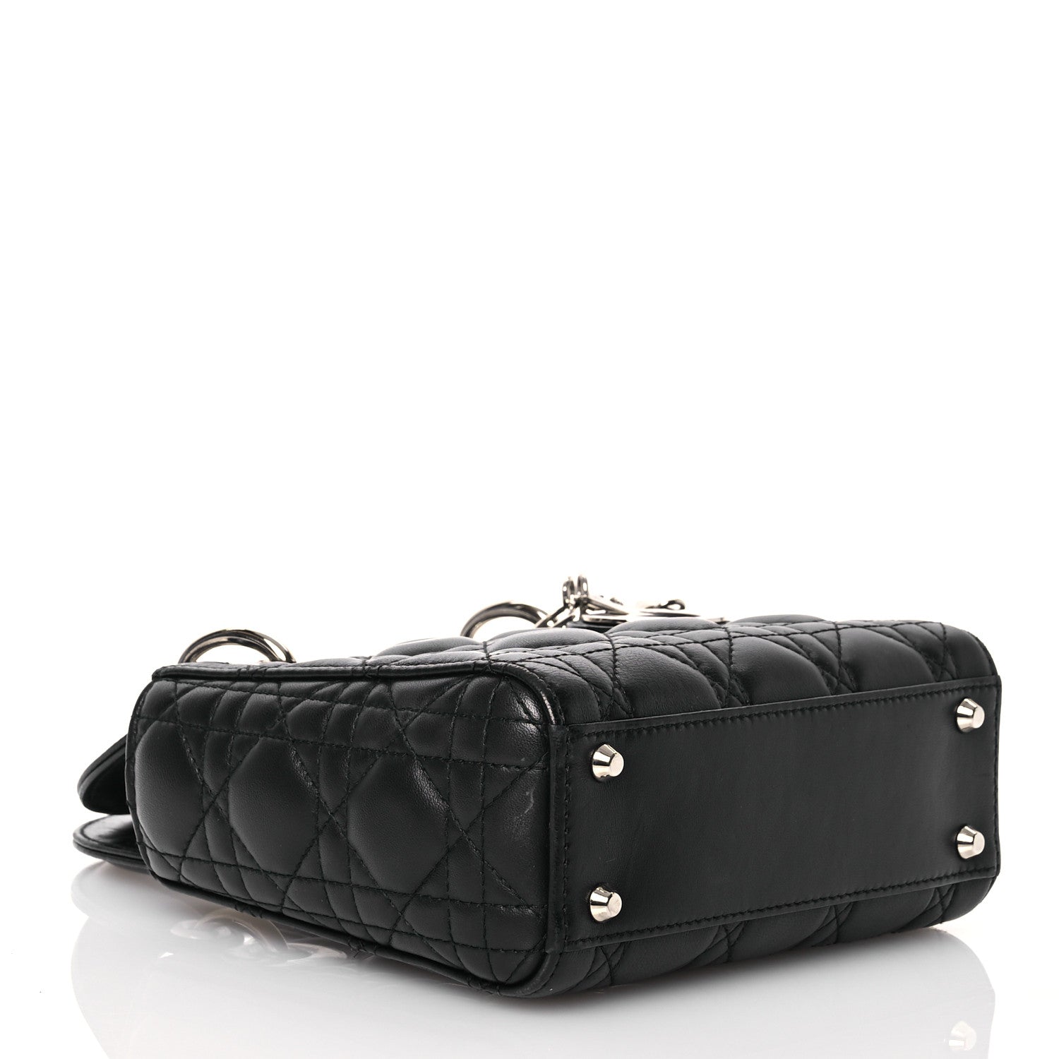 Christian Dior Lambskin Cannage Mini Lady Dior Black 4 of 21