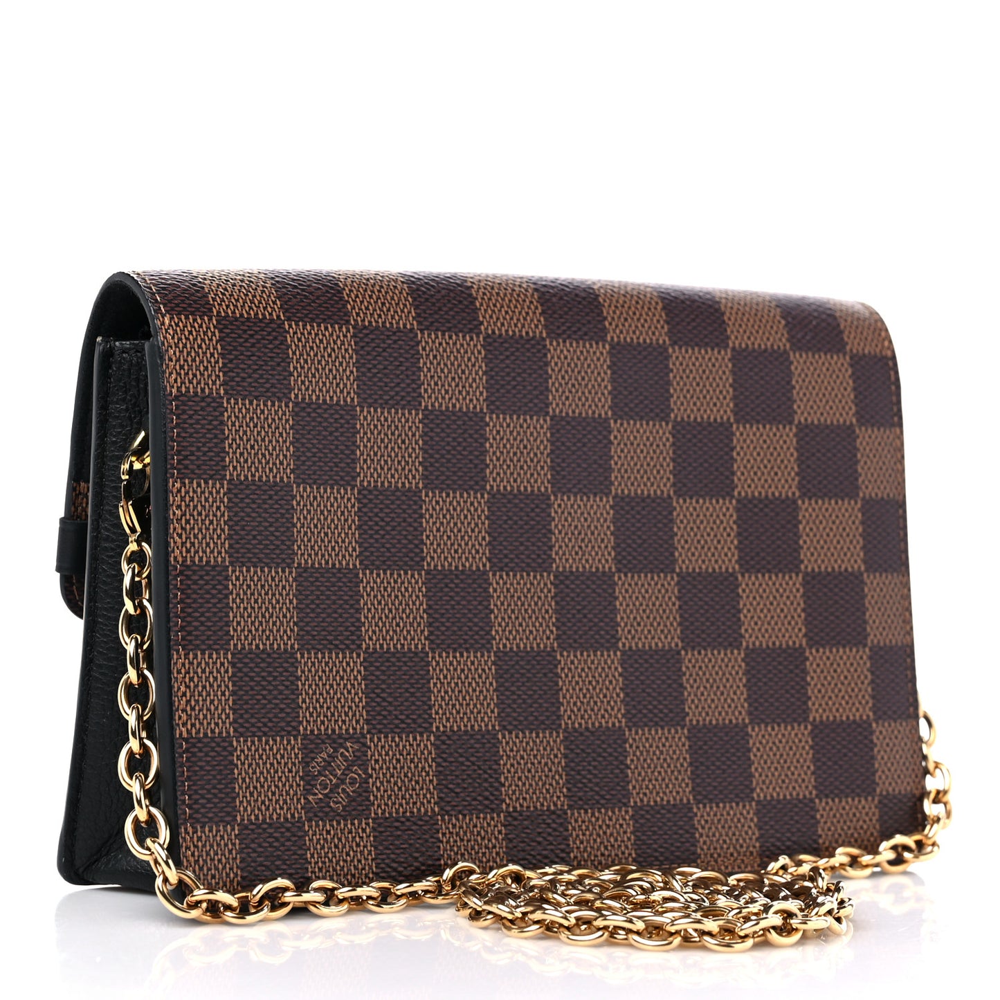 Damier Ebene Vavin Chain Wallet Black