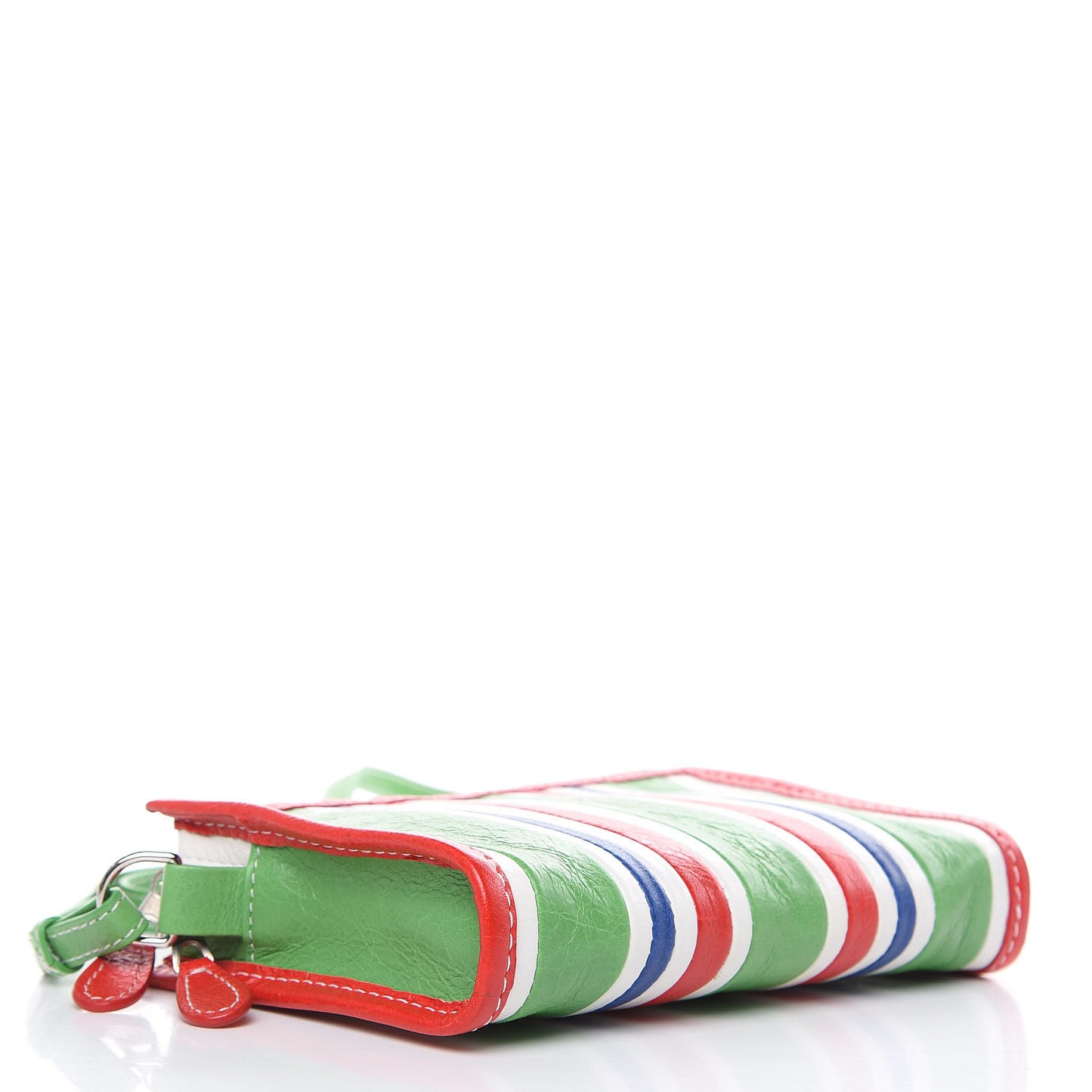 Veau Arena Multicolore Bazar Strap Clutch Green Blue Red White