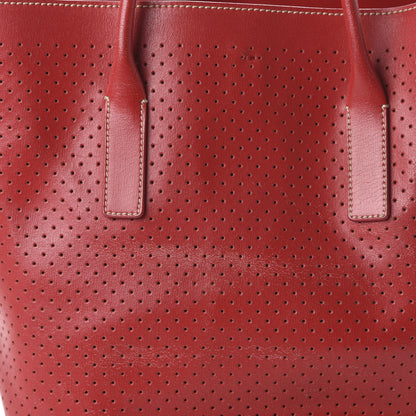 Prada Vitello Drive Perforated Perforated Tote Fuoco 9 of 11