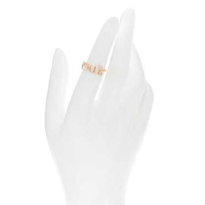 Christian Dior 18K Rose Gold Diamond Oui Ring 49 4.75 2 of 5