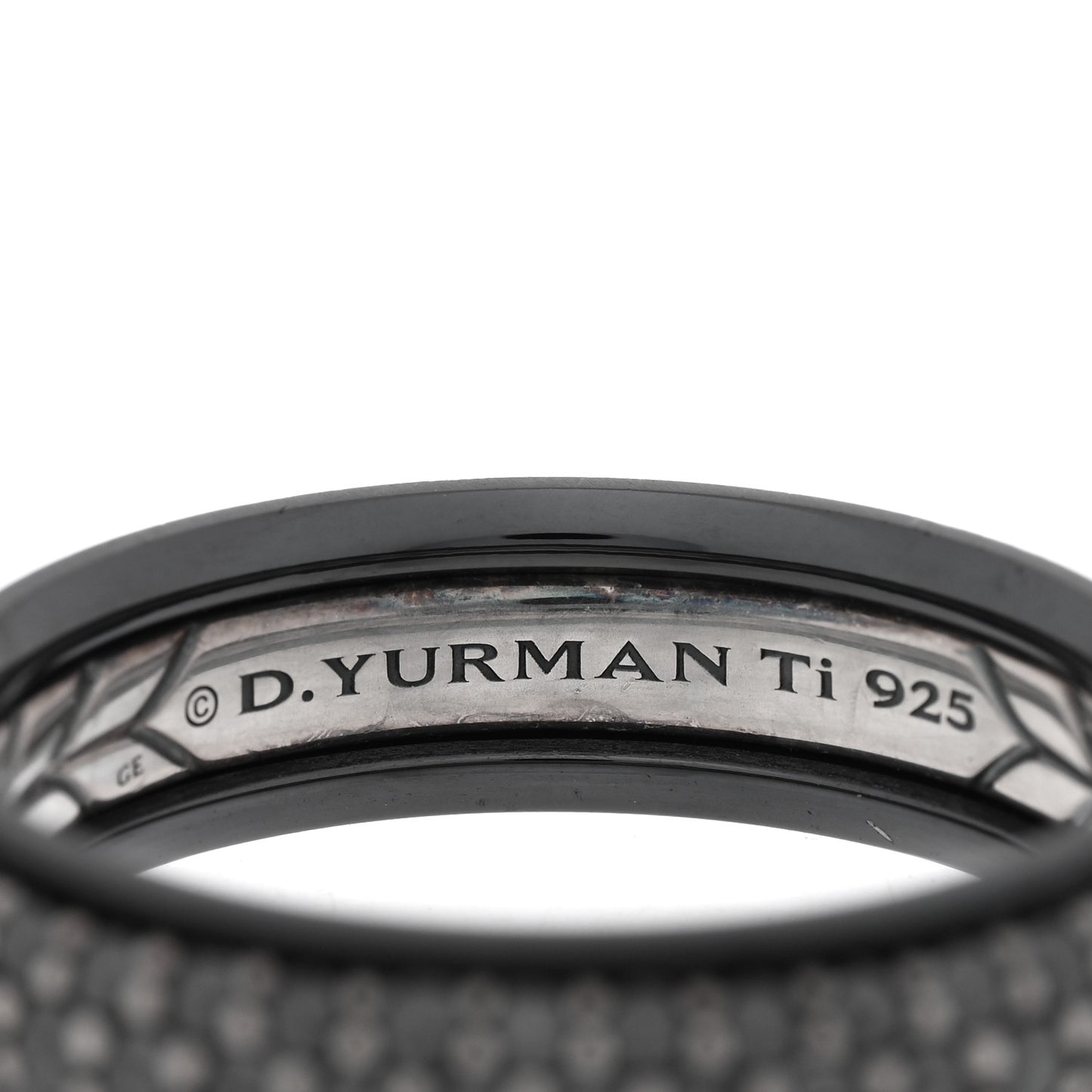 Black Titanium Black Diamond Half Pave Beveled Band Ring 65 11