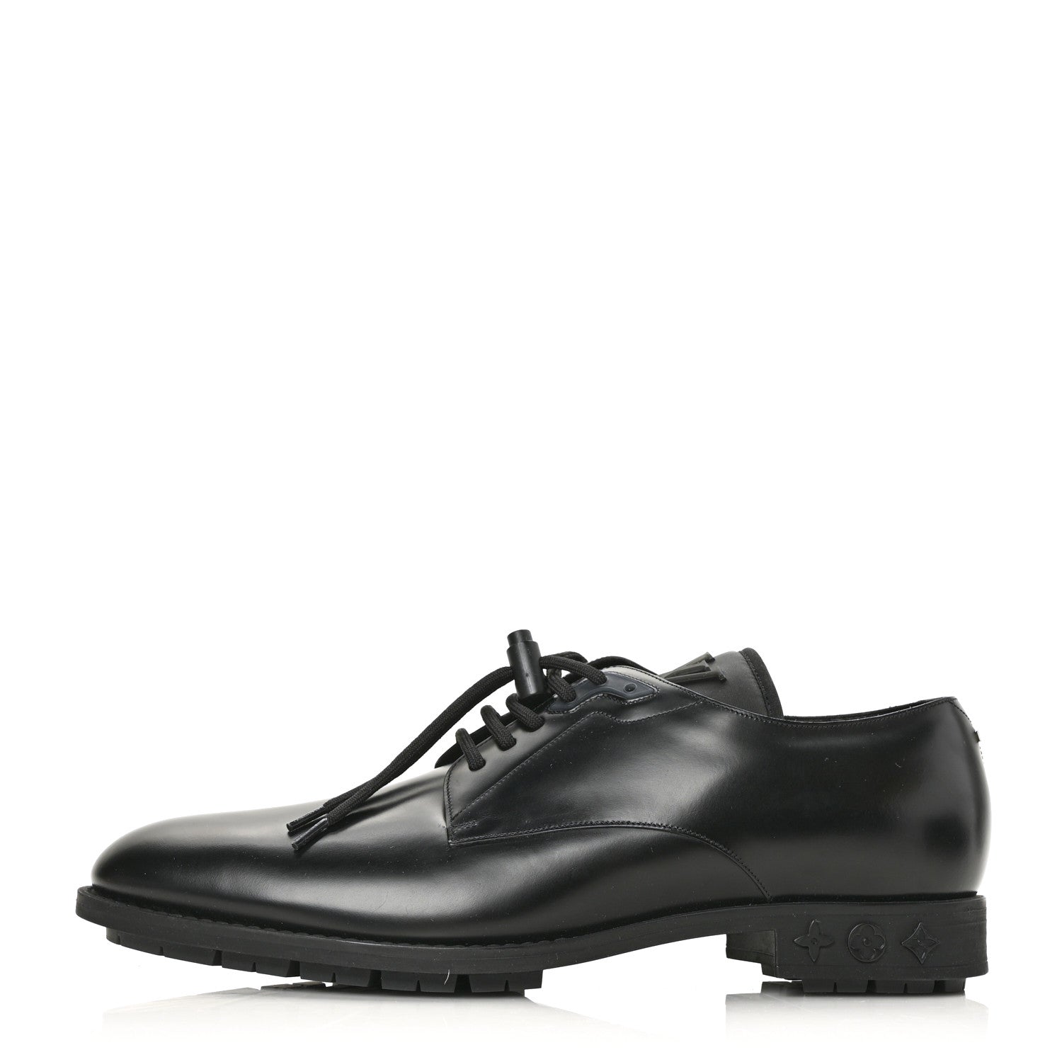 Louis Vuitton Calfskin Mens Formal Derby Shoes 9.5 Black 1 of 9