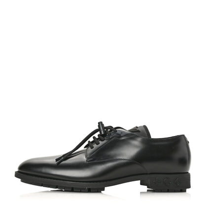 Louis Vuitton Calfskin Mens Formal Derby Shoes 9.5 Black 1 of 9