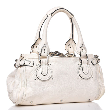 Chloe Calfskin Medium Paddington Satchel White 3 of 17