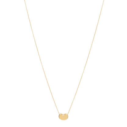 Tiffany 18K Yellow Gold 11mm Elsa Peretti Bean Pendant Necklace 1 of 4