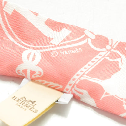 Hermes Silk Confettis D'Ex Libris Twilly Rose Vif Peach 4 of 6