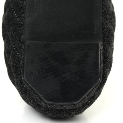 Chanel Tweed Quilted Camellia Cap Toe Ballerina Flats 37 Grey 7 of 9
