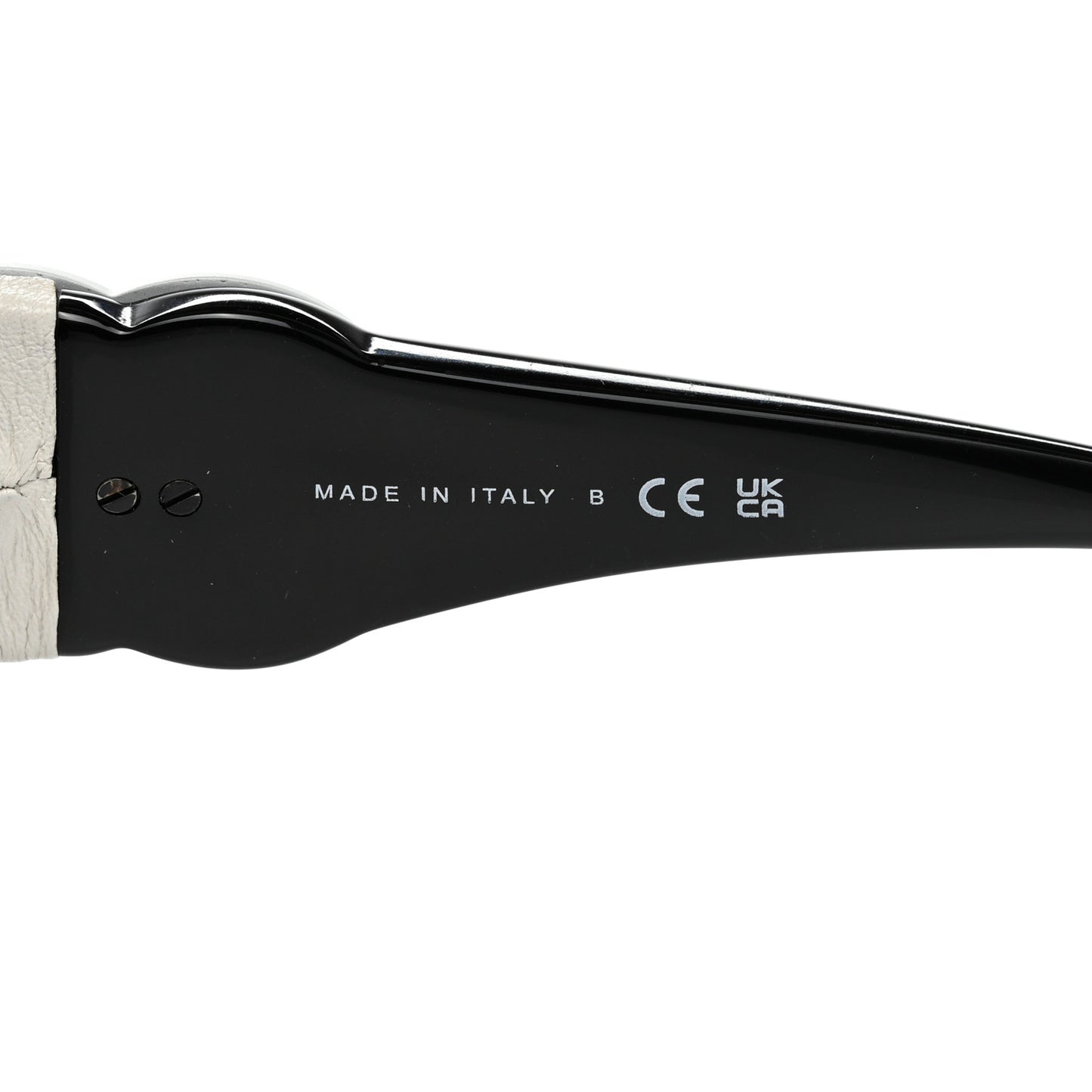 Acetate Calfskin Square Sunglasses 5474-Q-A Black White
