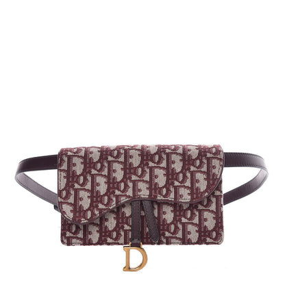 Christian Dior Oblique Saddle Belt Bag Bordeaux 1 of 8