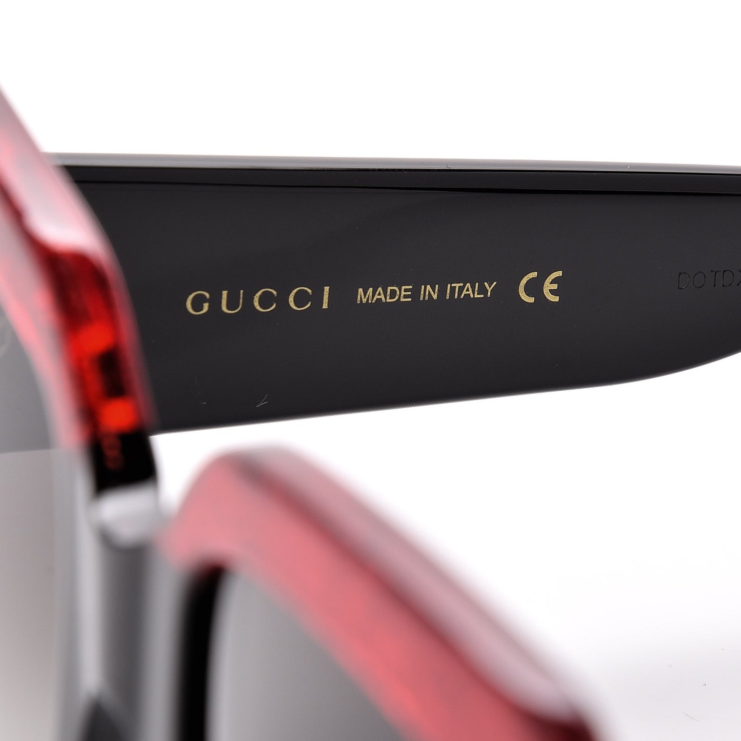 Square Frame GG0083S Sunglasses Glitter Red Black Green