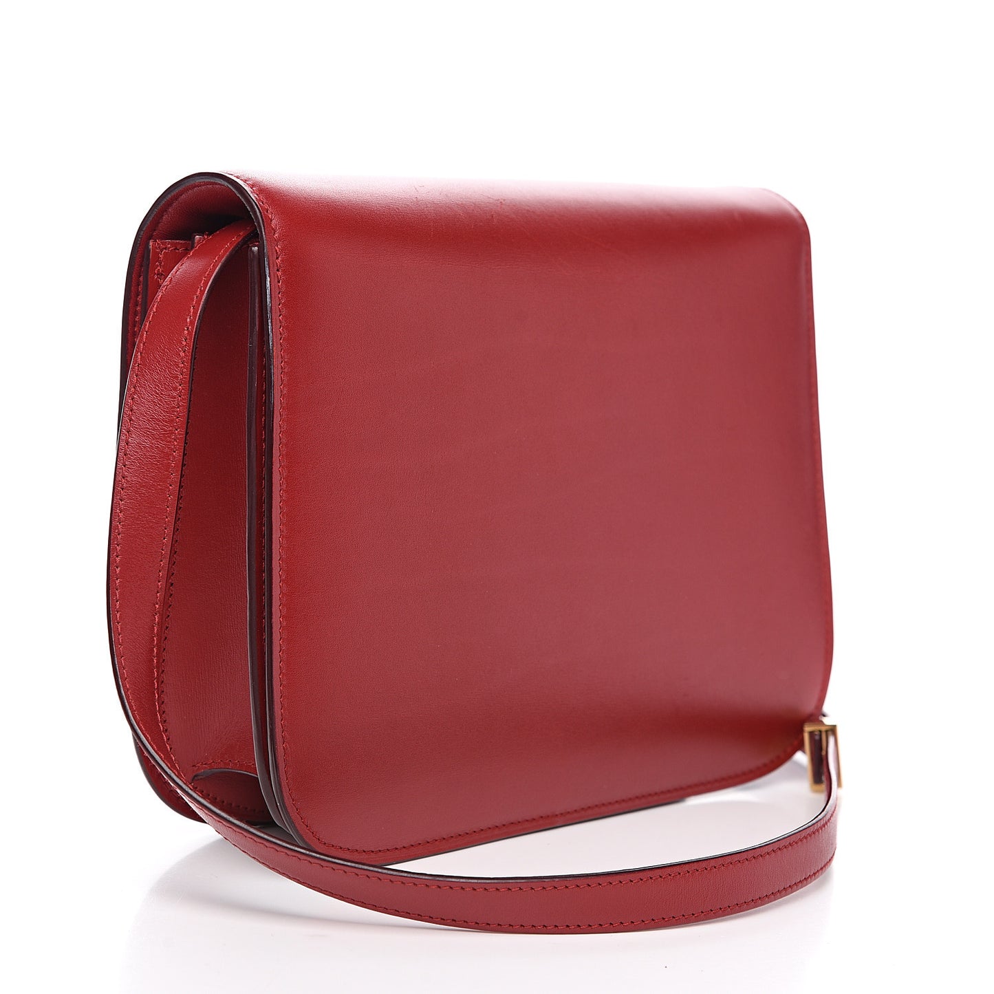 Box Calfskin Medium Classic Box Flap Bag Red