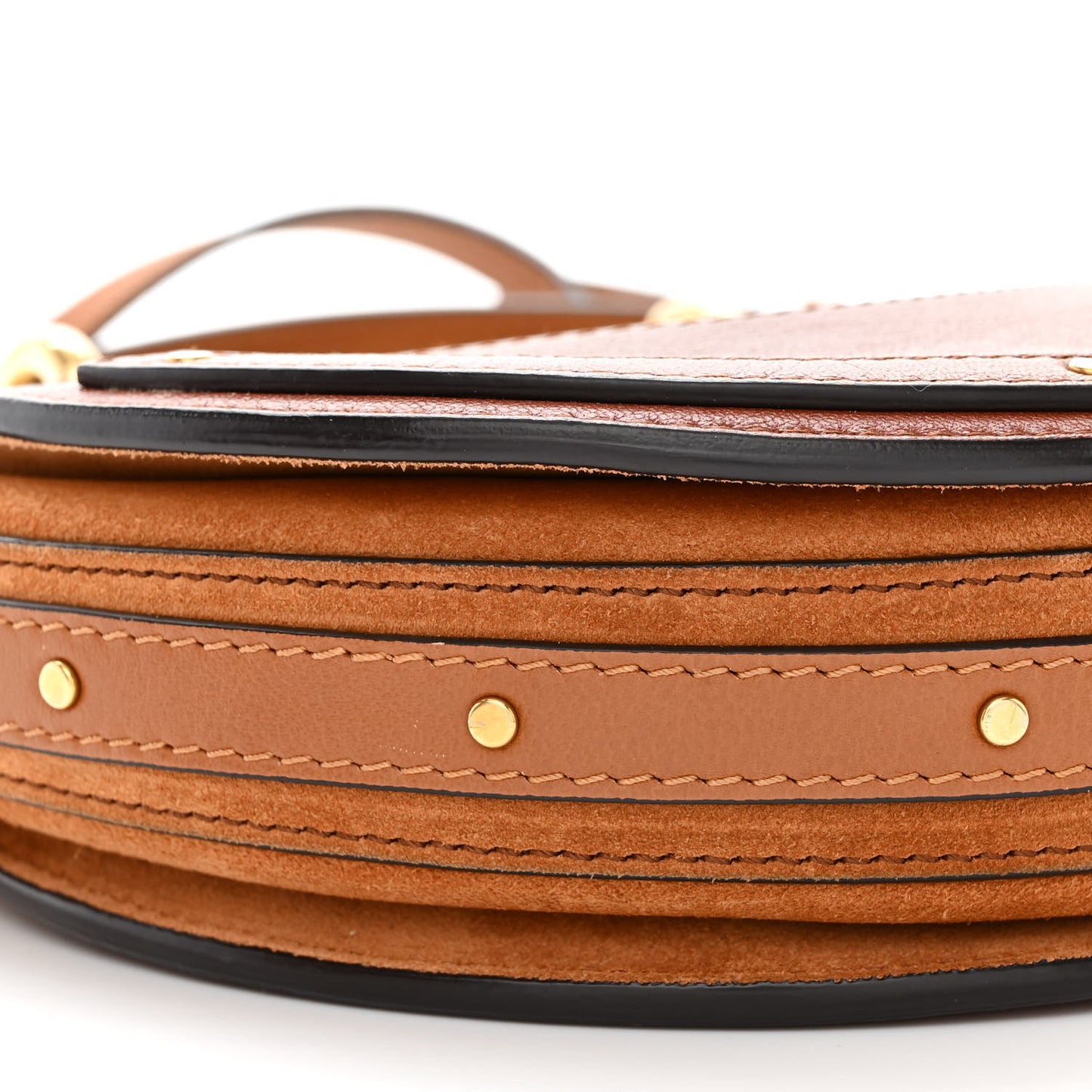 Shiny Goatskin Smooth Calfskin Suede Small Pixie Bag Saffron Red