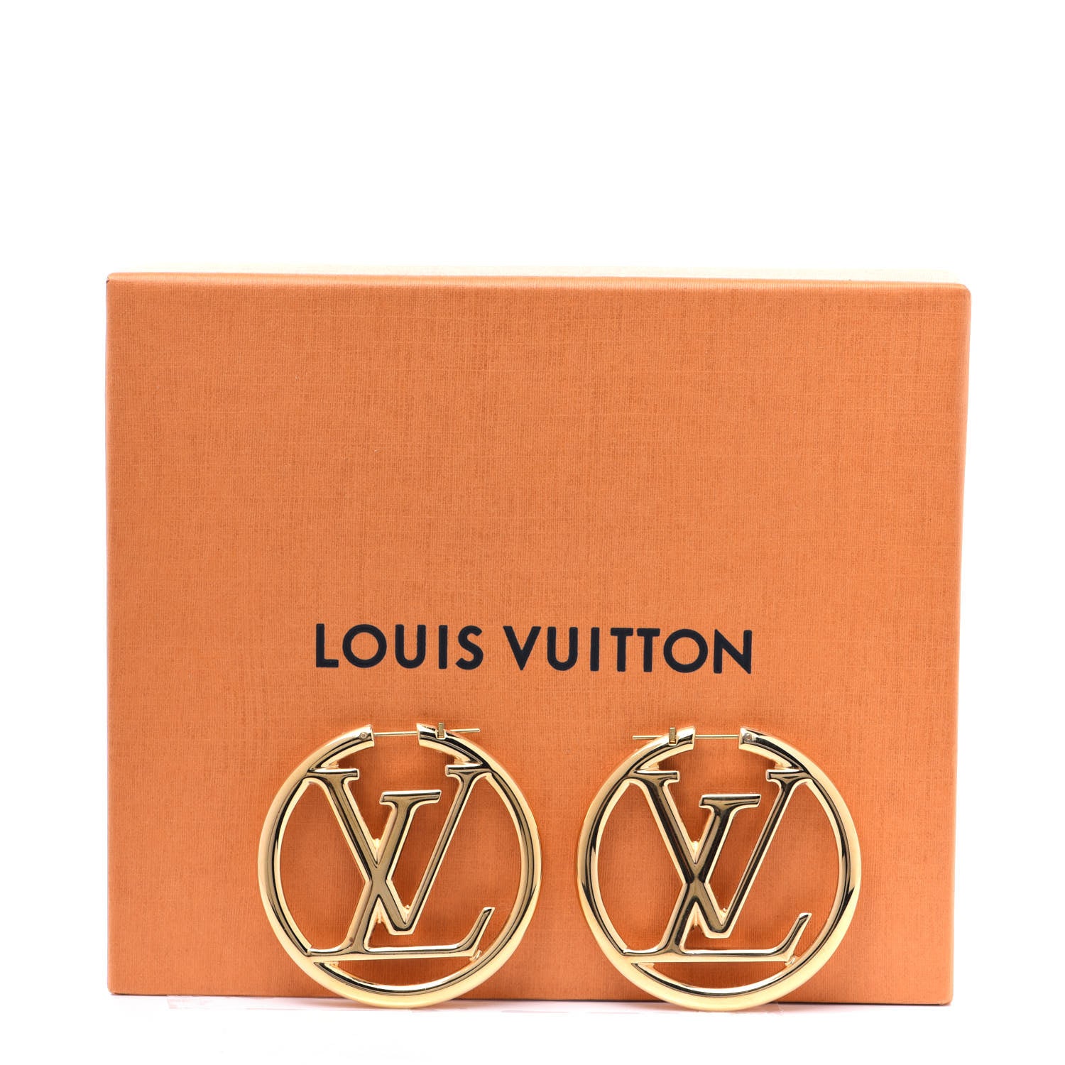 Louis Vuitton Metal Louise Hoop Earrings Gold 11 of 11