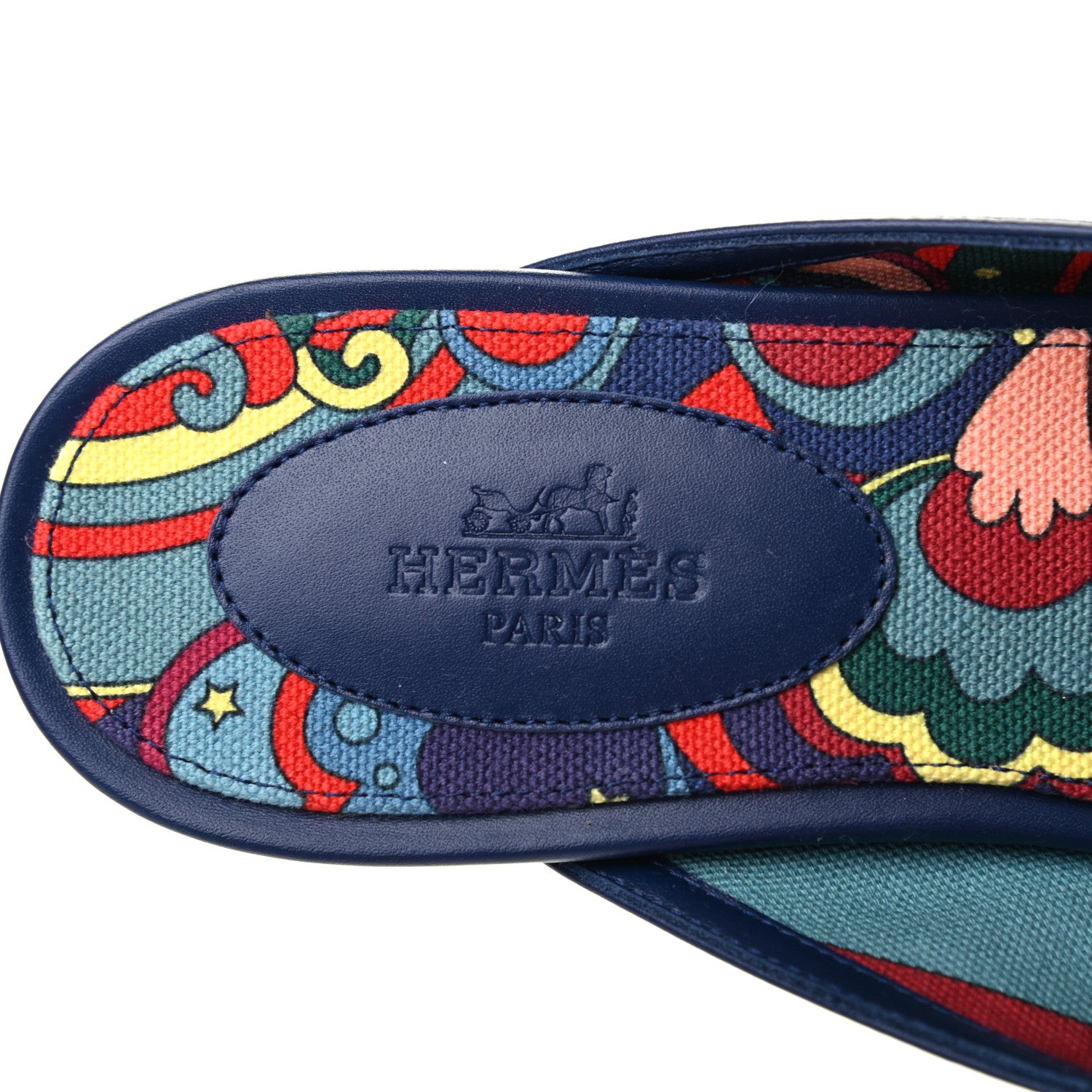 Hermes Calfskin Oz Mules 38 Bleu Maritime 6 of 7
