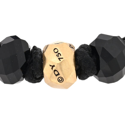 David Yurman 18K Yellow Gold Black Onyx Nylon Fortune Woven Bracelet Black 3 of 3