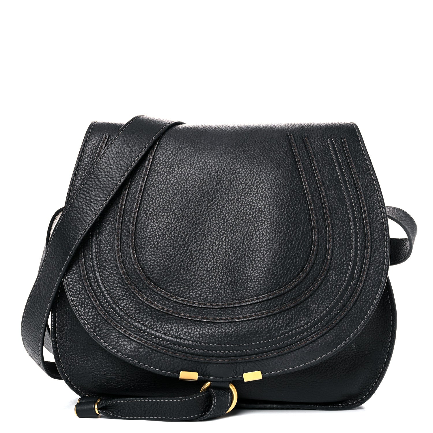 Chloe Calfskin Medium Marcie Round Crossbody Bag Black 1 of 21