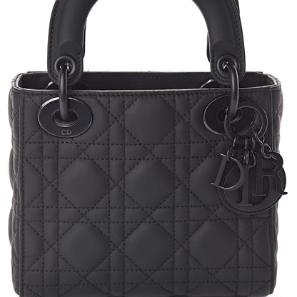 Christian Dior Ultra Matte Calfskin Cannage Mini Lady Dior Black 9 of 9