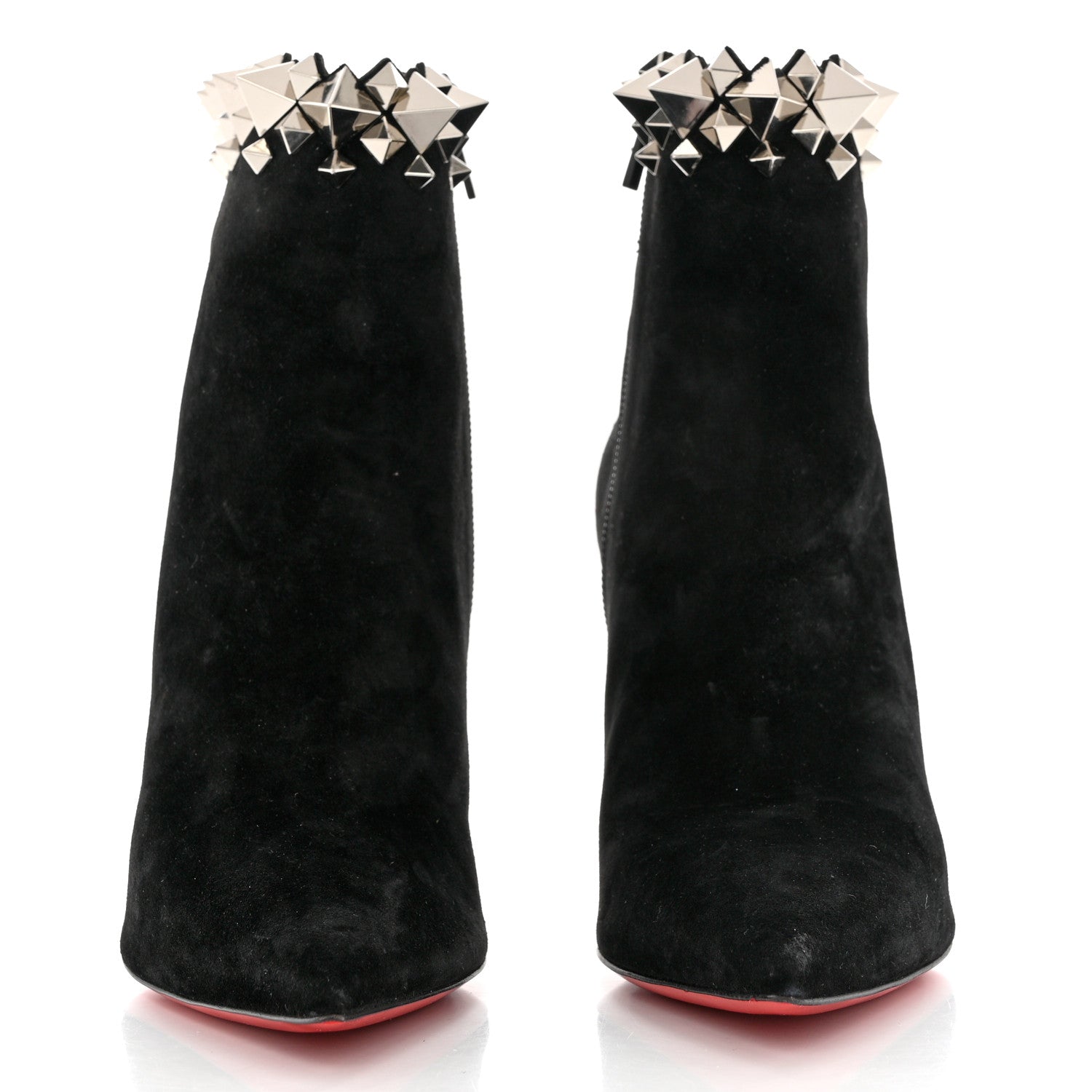 Christian Louboutin Veau Velours Firmamma 100 Booties 37 Black Silver 2 of 8