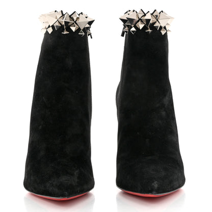 Christian Louboutin Veau Velours Firmamma 100 Booties 37 Black Silver 2 of 8