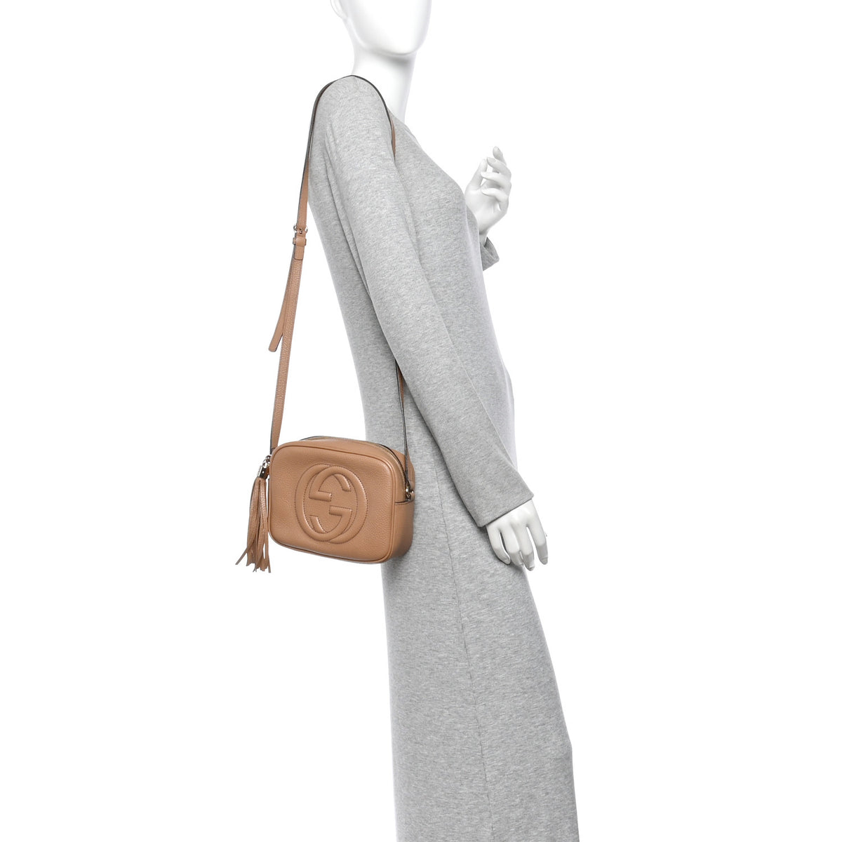 Gucci Pebbled Calfskin Small Soho Disco Bag Rose Beige 2 of 11