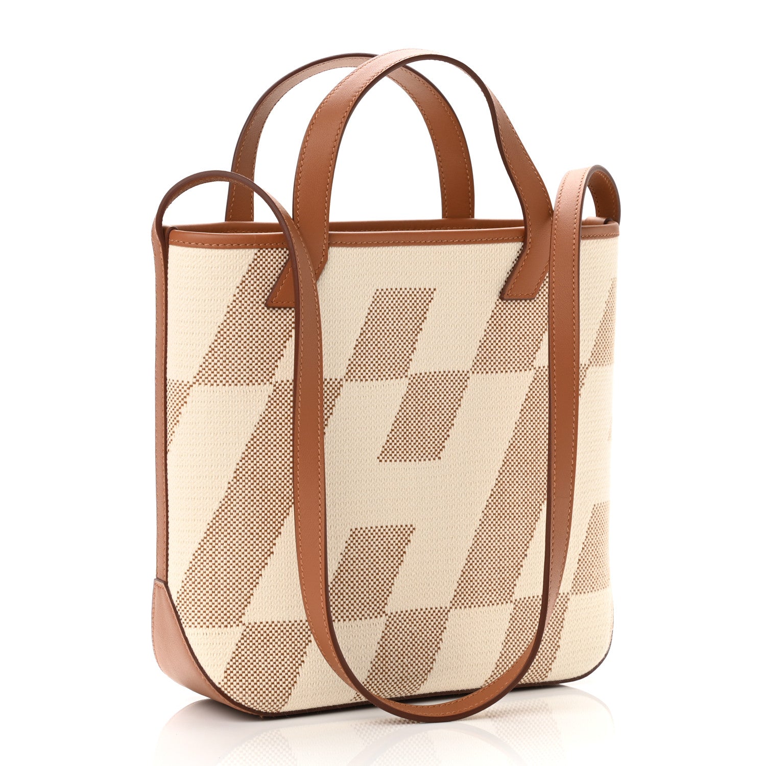 Hermes Swift Toile H Cabas H En Biais 27 Ecru Naturel Gold 3 of 10