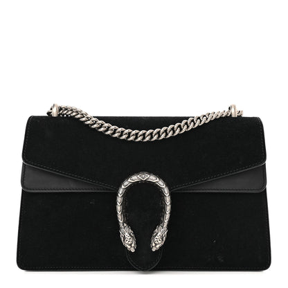 Gucci Suede Small Dionysus Shoulder Bag Black 1 of 16