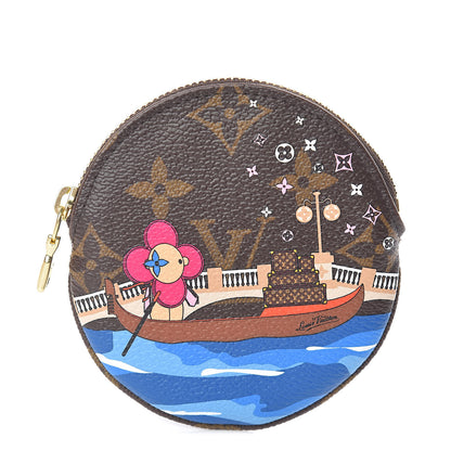 Louis Vuitton Monogram 2019 Christmas Animation Round Coin Purse Blue 1 of 7