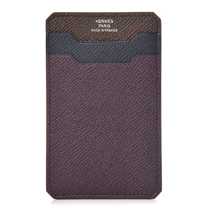 Hermes Epsom City 3CC Card Holder Raisin Chocolate Indigo 1 of 8