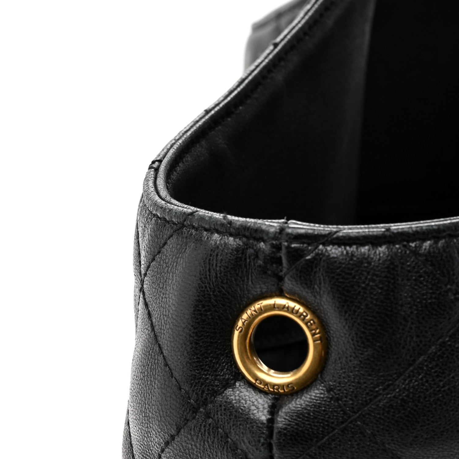 Saint Laurent Lambskin Quilted Maxi Icare Shopping Tote Black 12 of 14
