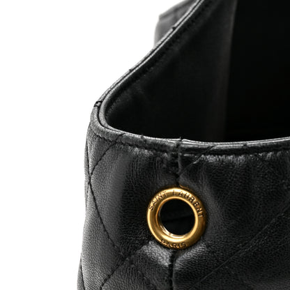 Saint Laurent Lambskin Quilted Maxi Icare Shopping Tote Black 12 of 14