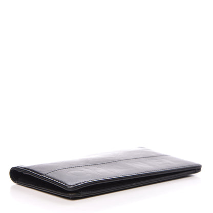 Chanel Lambskin Embossed Logo Yen Wallet Black 8 of 12