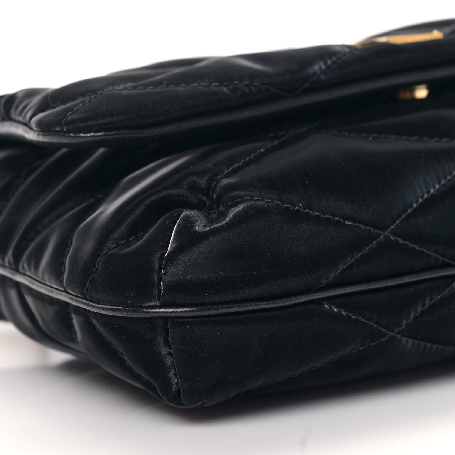 Saint Laurent Satin Quilted Le 57 Diamond Shoulder Bag Black 6 of 7