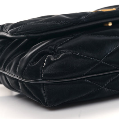 Saint Laurent Satin Quilted Le 57 Diamond Shoulder Bag Black 6 of 7