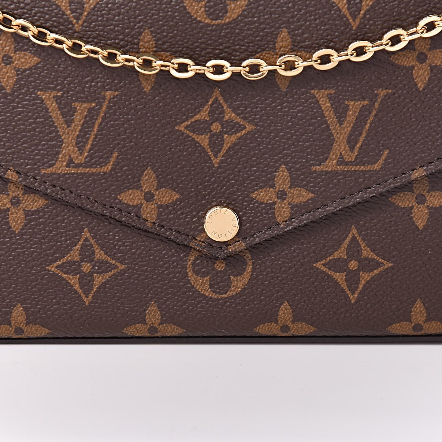 Monogram Pochette Felicie Chain Wallet Fuchsia