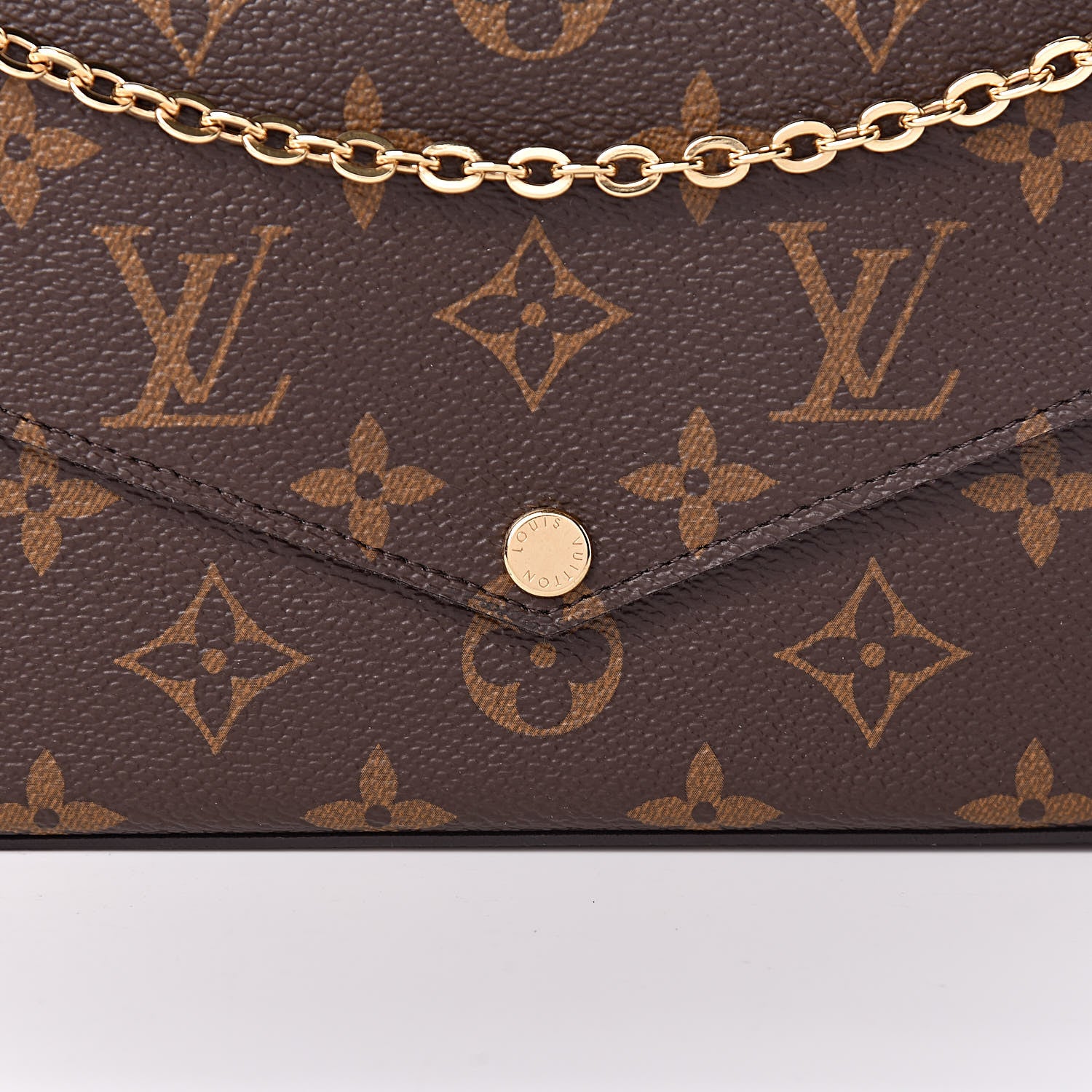Louis Vuitton Monogram Pochette Felicie Chain Wallet Fuchsia 10 of 11