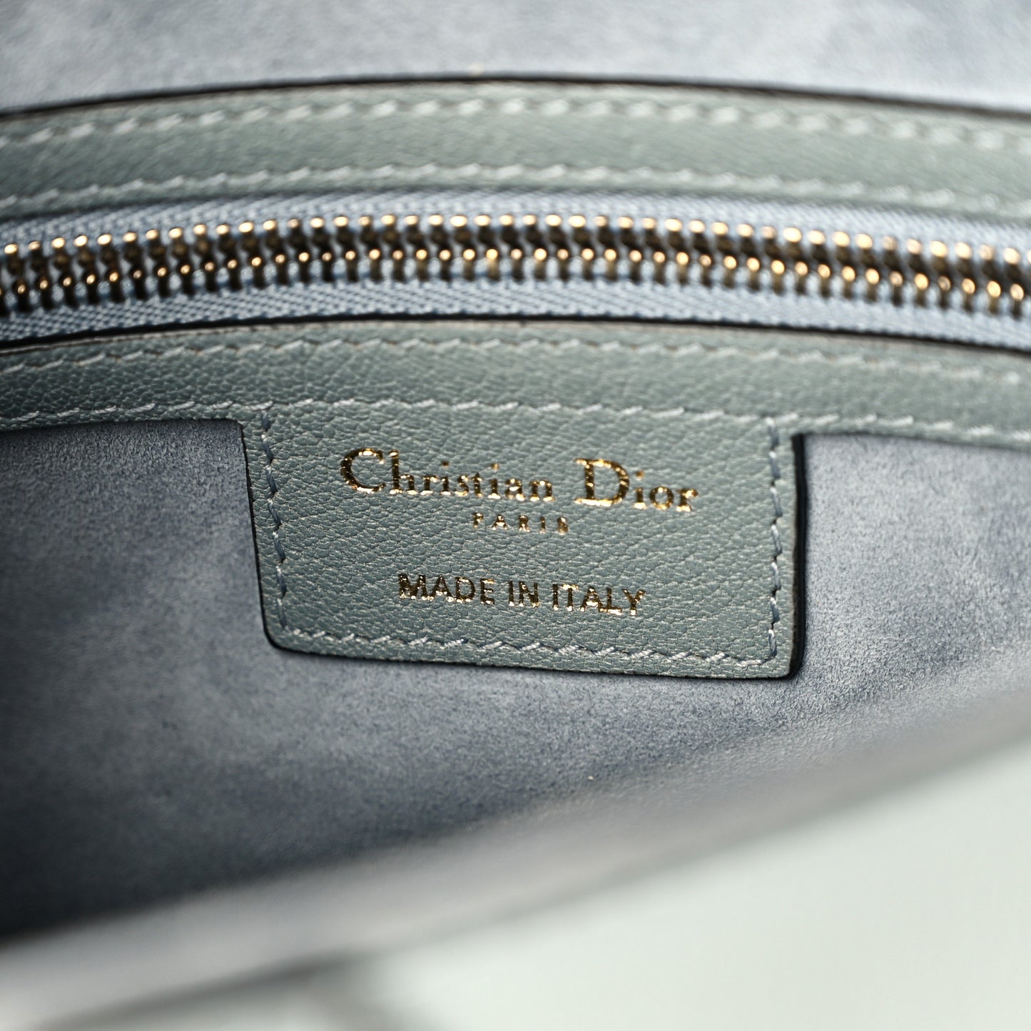 Shiny Goatskin Saddle Bag Cloud Blue