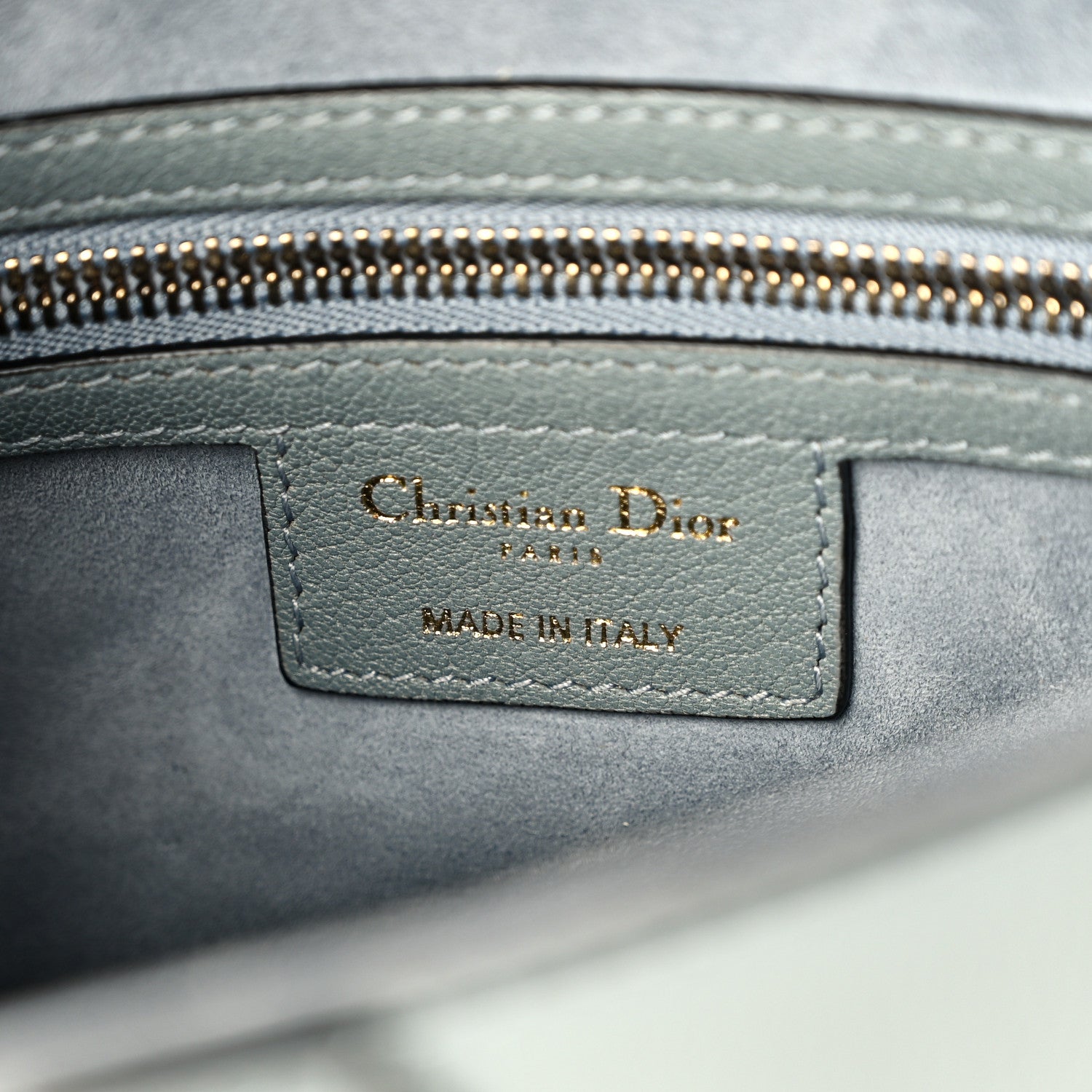 Christian Dior Shiny Goatskin Saddle Bag Cloud Blue 6 of 10