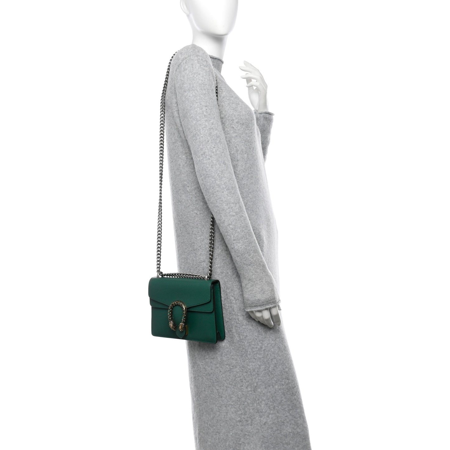 Calfskin Mini Dionysus Shoulder Bag Emerald