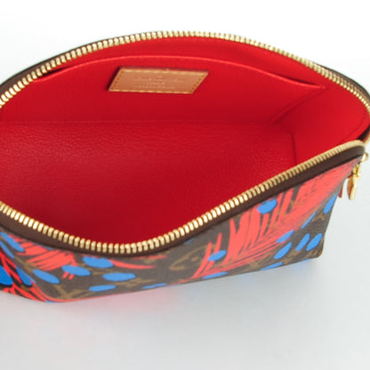 Louis Vuitton Monogram Jungle Dots Cosmetic Pouch Coquelicot Denim 5 of 7