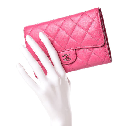 Chanel Caviar Quilted Small Flap Wallet Pink 2 of 22