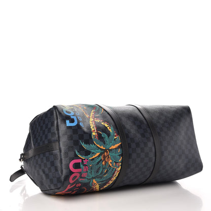 Louis Vuitton Damier Cobalt Jungle Keepall Bandouliere 55 4 of 7