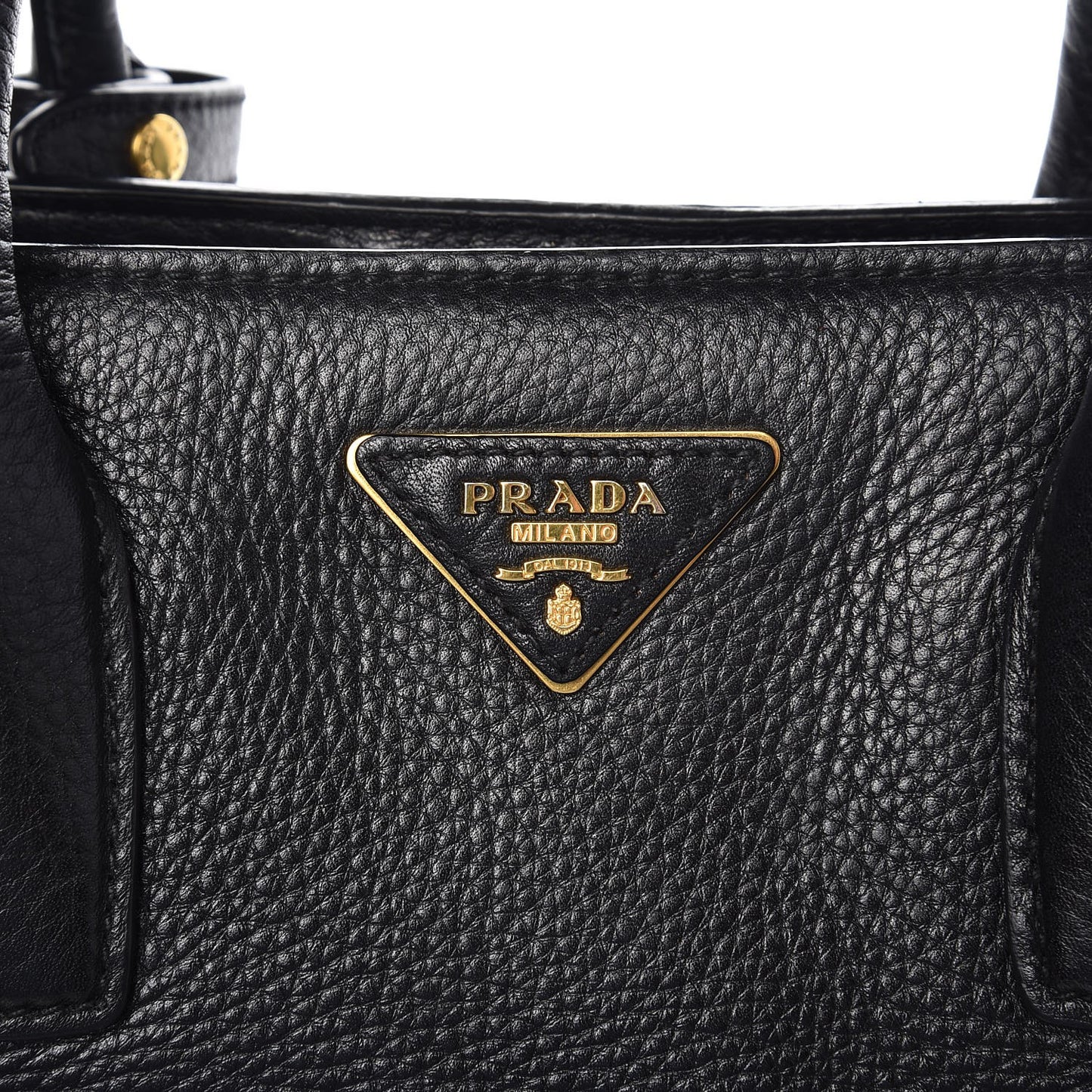 Vitello Daino Shopping Tote Nero Black