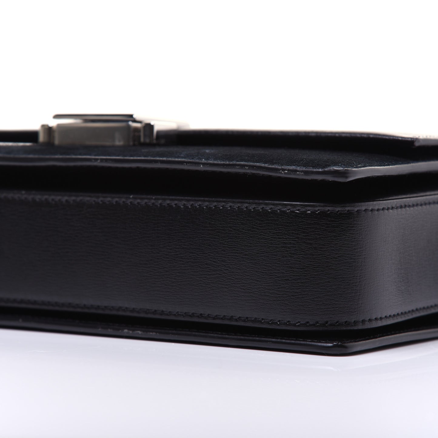 Smooth Calfskin Suede Medium Bellechasse Black