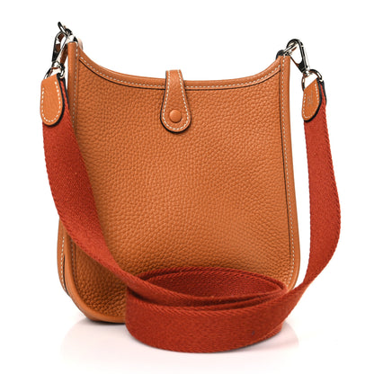 Hermes Taurillon Clemence Amazone Evelyne TPM Gold Cuivre 3 of 9