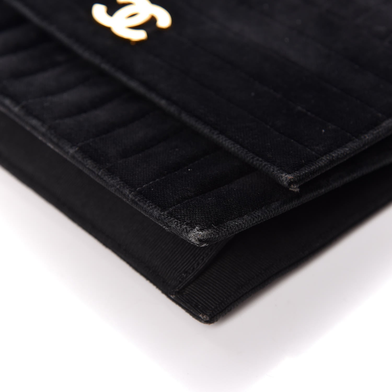 Chanel Velvet Vertical Horizontal Quilt Single Flap Black 11 of 14