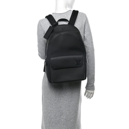Louis Vuitton Grained Calfskin Aerogram Takeoff Backpack Black 2 of 10