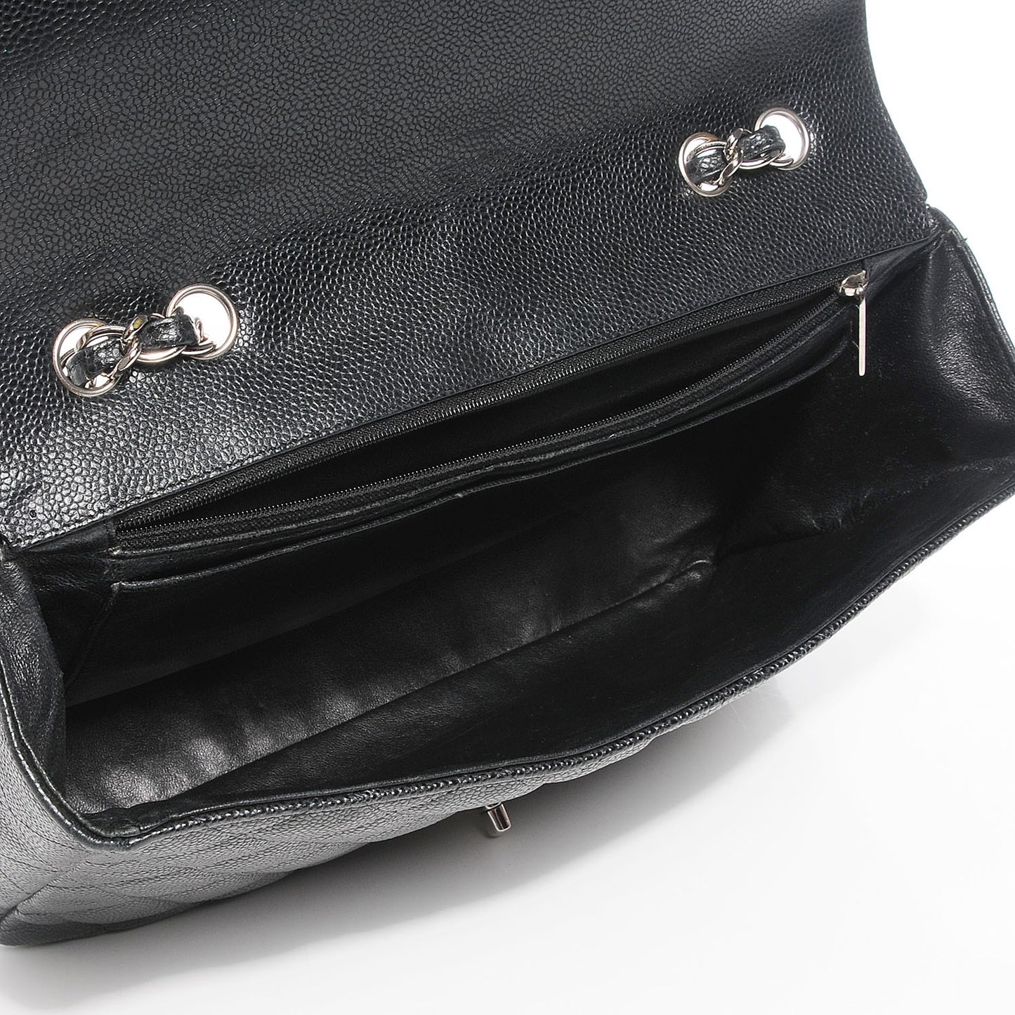 Caviar Quilted Jumbo Single Flap Black