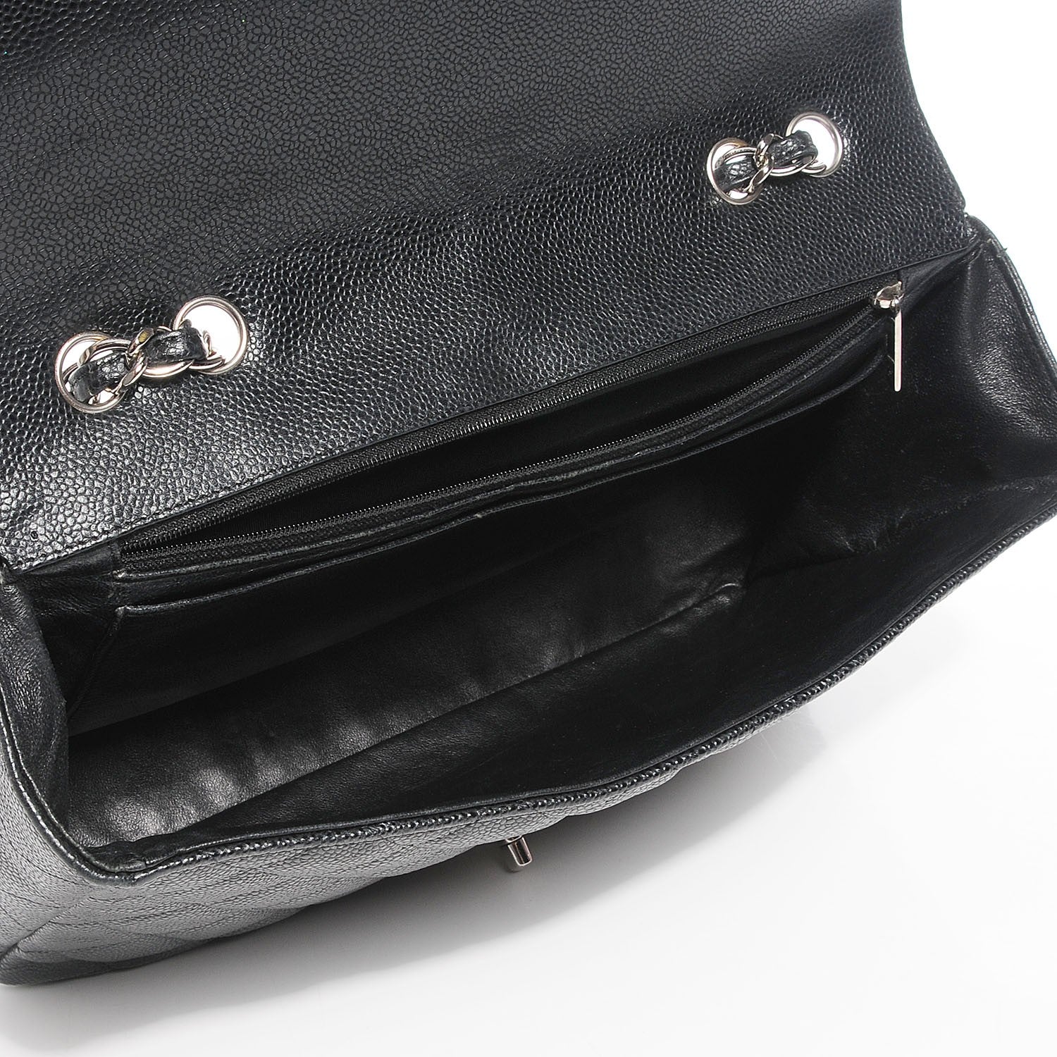 Chanel Caviar Quilted Jumbo Single Flap Black 5 of 8